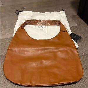 Fawn Brown Leather Tote Bag